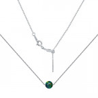 Strieborný náhrdelník s opálom - gulička 5 mm