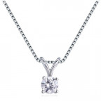 Strieborný náhrdelník s okrúhlym čírym kameňom