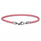 Ružový splietaný náramok