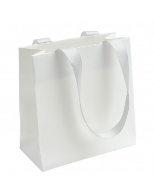 Biela darčeková taška so šedými ušami