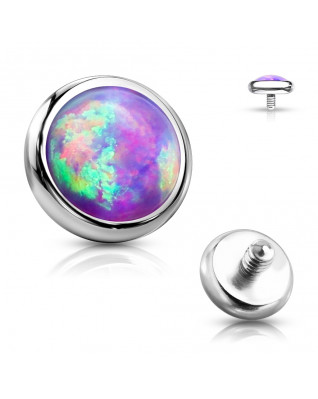 Náhradný kamienok opál k labrete, priemer 3 mm