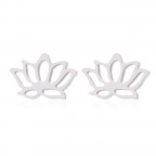 Oceľové náušnice lotosový kvet