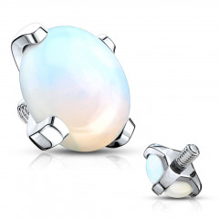 Náhradný kamienok opál k labrete, priemer 4 mm