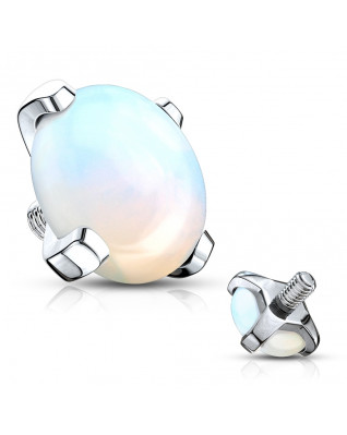 Náhradný kamienok opál k labrete, priemer 4 mm