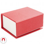 Červená darčeková krabička na snubné prstene magnetické zatváranie