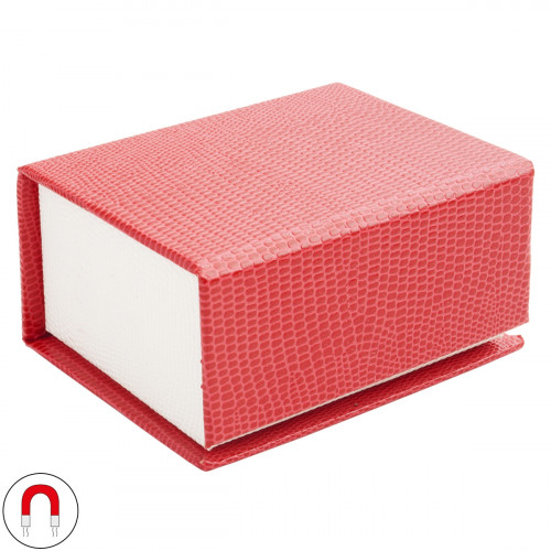 Červená darčeková krabička na prsteň, magnetické zatváranie