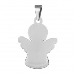 Oceľový prívesok doštička anjelik