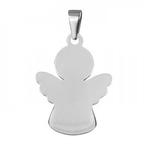 Oceľový prívesok doštička anjelik