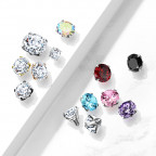 Ozdobný kamienok k mikrodermálu, priemer 5 mm, číra farba