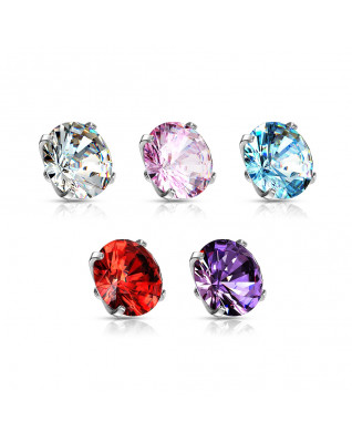 Náhradný kamienok k dermálu TITAN, závit 1,6 mm, 4mm, farba: číra