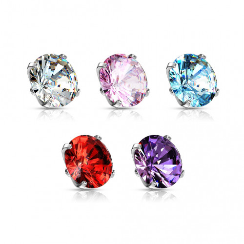 Náhradný kamienok k dermálu TITAN, závit 1,6 mm, 4mm, farba: číra