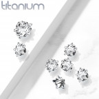 Náhradný kamienok k dermálu TITAN, závit 1,6 mm, 4mm, farba: číra