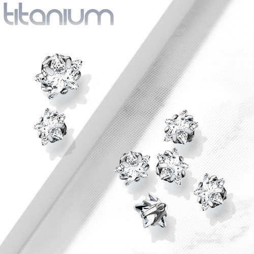 Náhradný kamienok k dermálu TITAN, závit 1,6 mm, 4mm, farba: číra