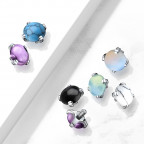 Ozdobný kamienok k mikrodermálu, priemer 5 mm, zelený jadeit