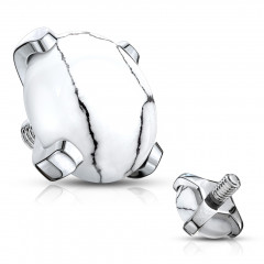 Ozdobný kamienok k mikrodermálu, priemer 5 mm, howlite