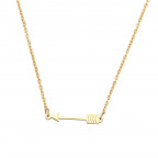 Pozlátený oceľový náhrdelník šípka