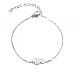 Dámsky oceľový náramok pierko