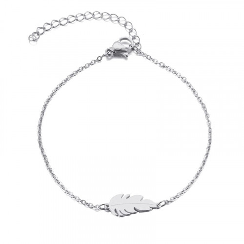 Dámsky oceľový náramok pierko