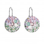 Strieborné náušnice s kryštálmi Crystals from Swarovski® Sakura