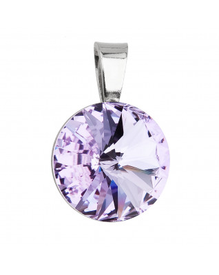 Strieborný prívesok rivoli Crystals from Swarovski® Violet