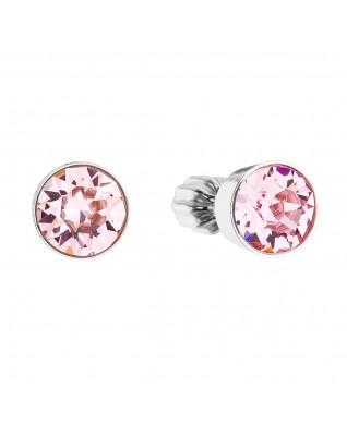 Strieborné náušnice s kryštálmi Crystals from Swarovski® Light Rose