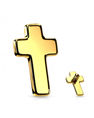 Pozlátený náhradný krížik k labrete