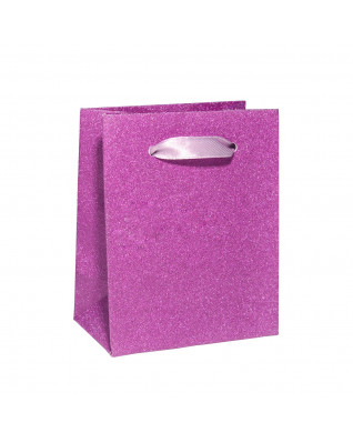 Malá darčeková taška striebristo ružová