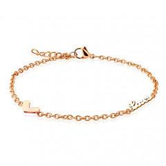 Dámsky pozlátený oceľový náramok na nohu