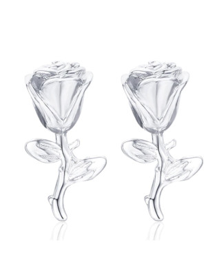 Strieborné náušnice ružičky