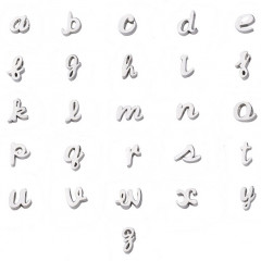 Navliekací oceľový prívesok iniciála - písmeno