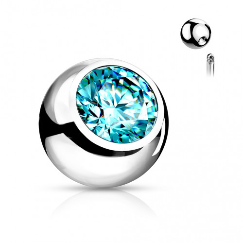 Náhradná gulička s kamienkom 1,2 x 3 mm