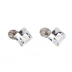 Strieborné náušnice Crystals from Swarovski®, Crystal