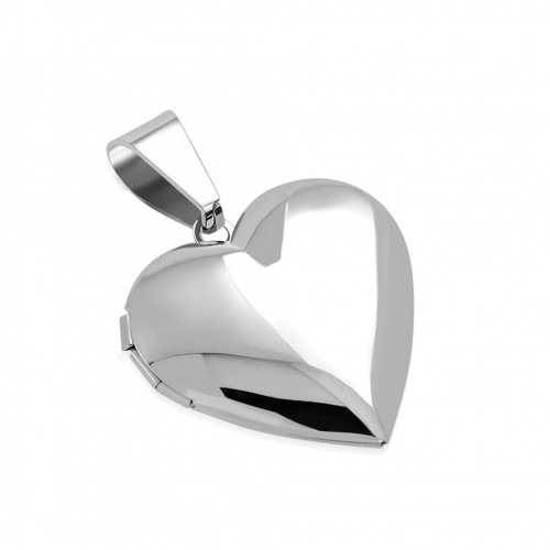Oceľový prívesok - medailón otváracie srdce