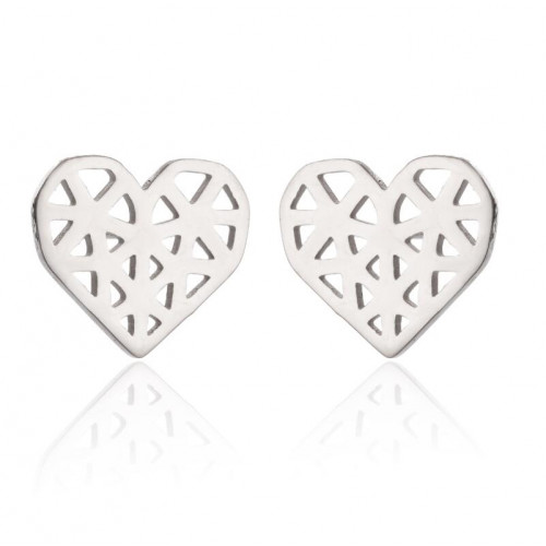 Oceľové náušnice srdiečka