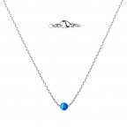 Oceľový opálový náhrdelník - gulička 5 mm