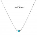 Oceľový opálový náhrdelník - gulička 5 mm