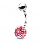 Piercing do pupku s kamienkami Crystals From Swarovski® gulička 8mm