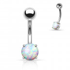 Piercing do pupku opál svetlý