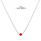 Oceľový opálový náhrdelník - gulička 5 mm