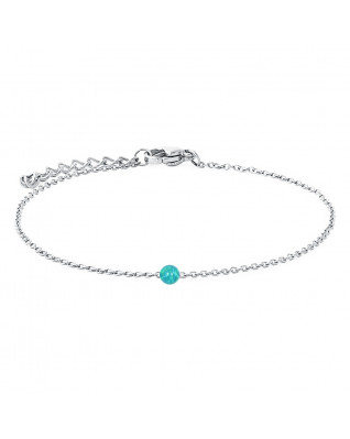 Oceľový náramok s opálom - gulička 5 mm