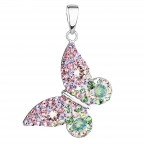 Strieborný prívesok motýlik s kryštálmi Crystals from Swarovski® Sakura