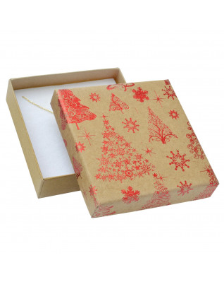 Vianočná darčeková krabička na súpravu - červený motív