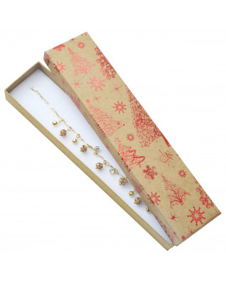 Vianočná darčeková krabička na náramok - červený motív