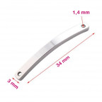 oceľová doštička na náramok 3 x 34 mm