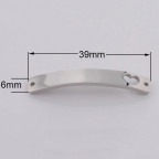 oceľová doštička na náramok so srdiečkom