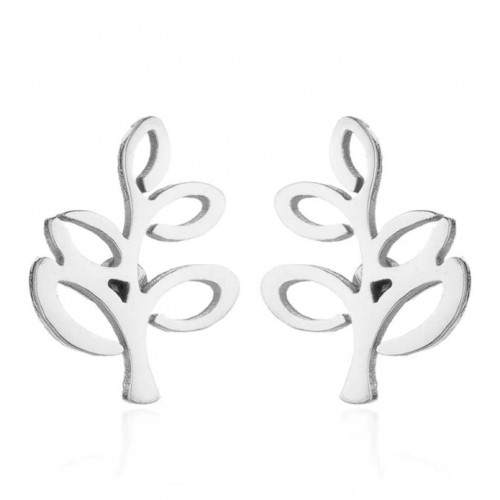Oceľové náušnice stromčeky
