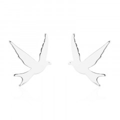 Oceľové náušnice lastovičky