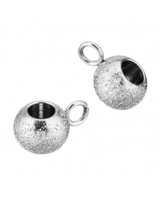 Navliekací oceľový prívesok korálik s očkom