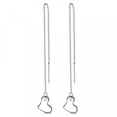 Prevliekacie oceľové náušnice so srdiečkami