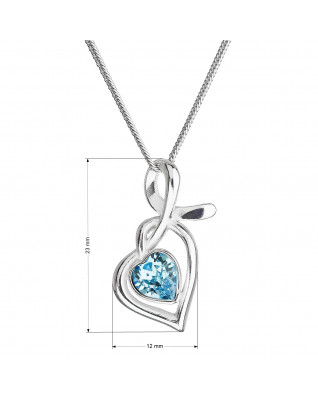 Strieborný náhrdelník so Swarovski kryštálom